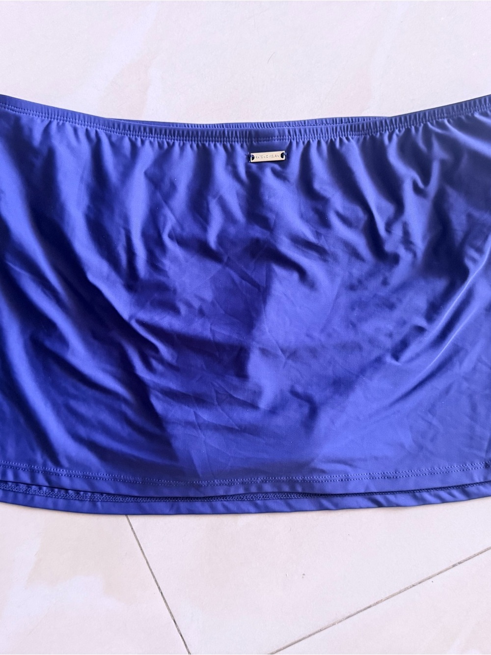 ANTONIO MELANI Royal Purple Swim Skirt with Logo Plaque - Picture 6 of 14